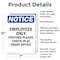 Signmission Employees Only Visitors Please OSHA Notice Sign, Aluminum, 7in W x 10in L, 2PK OS-2PACK-NS-A-710-V-12009 - alternate 4